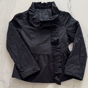 SISLEY Black Ruffled Girls Jacket